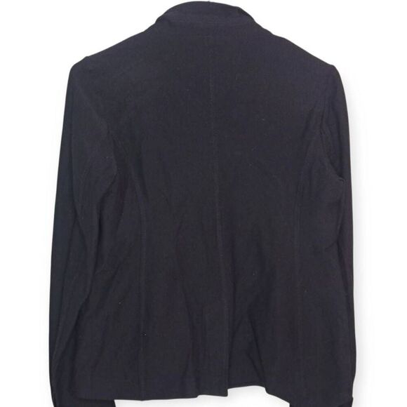 Eileen Fisher Women's Black Wash Stretch Crepe One Button Blazer size XS - Picture 3 of 5